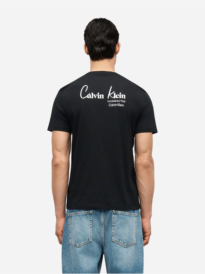 T-shirt de manga curta - calvin klein Preto - Kiabi