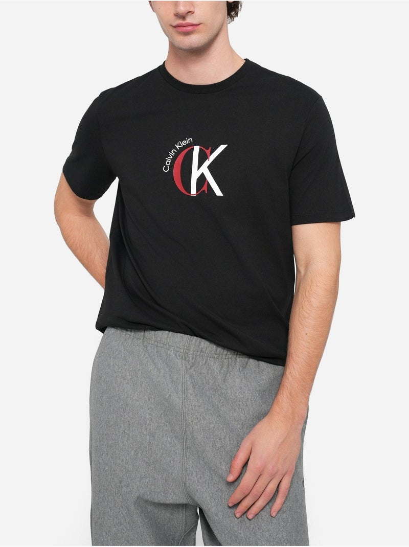 T-shirt de manga curta - Calvin Klein Preto - Kiabi