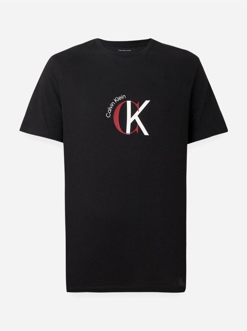 T-shirt de manga curta - Calvin Klein Preto - Kiabi