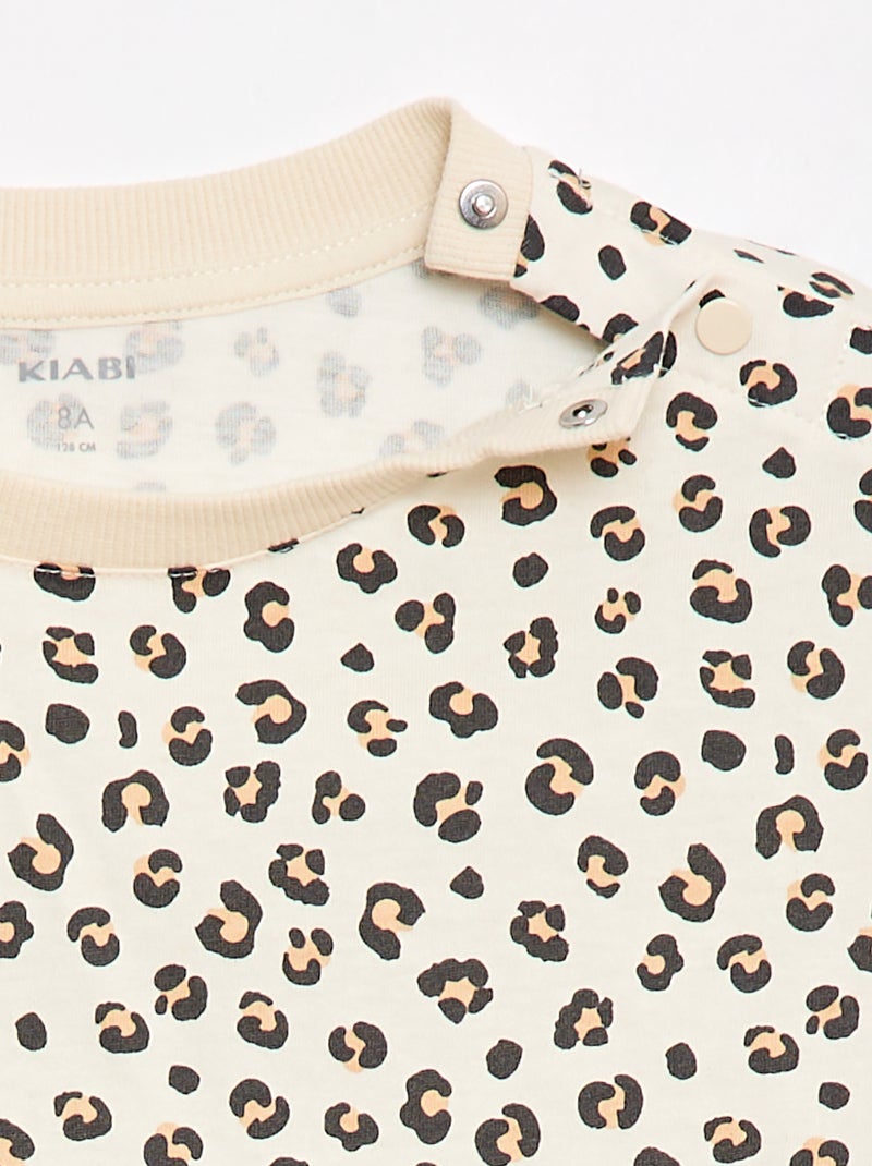 T-shirt de manga curta - Coleção fácil de vestir Bege - Kiabi