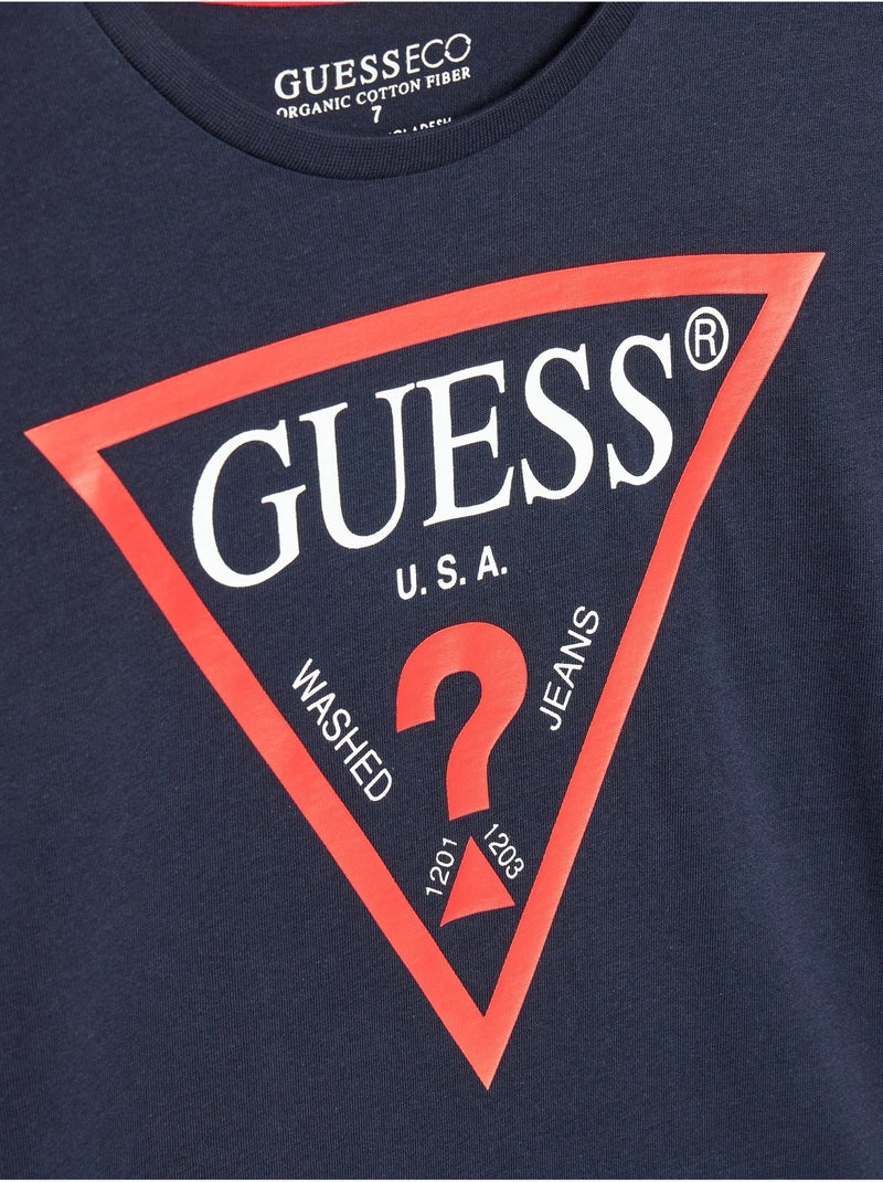 T-shirt de manga curta - Guess kids Azul-marinho - Kiabi