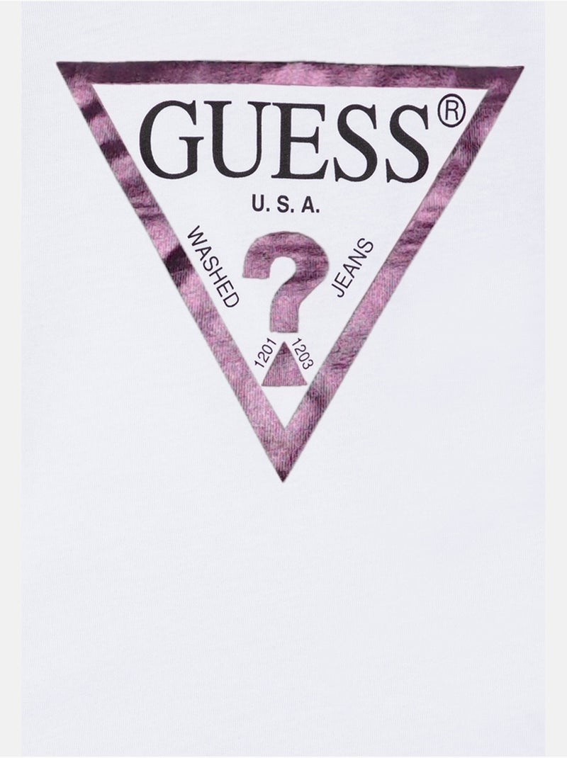 T-shirt de manga curta - Guess kids Branco Perolado - Kiabi