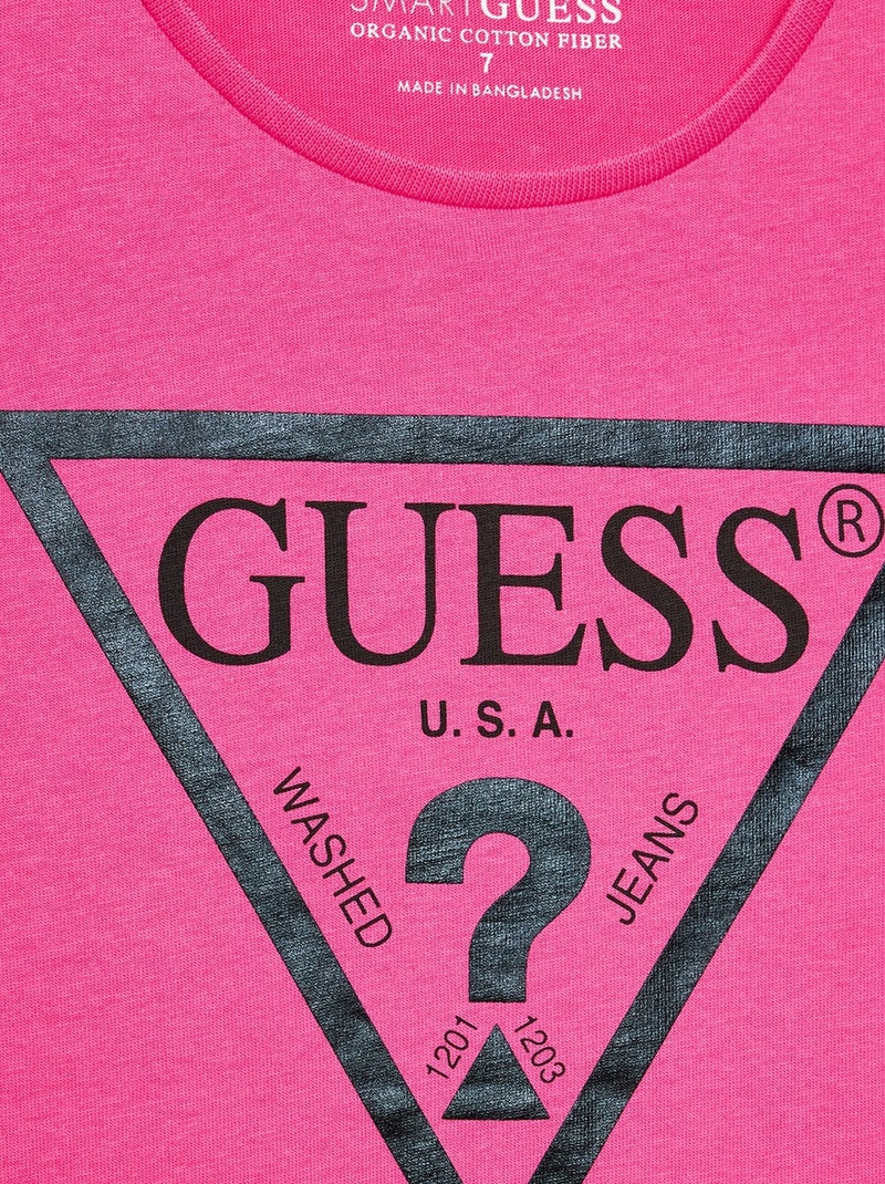 T-shirt de manga curta - Guess kids Rosa-escuro - Kiabi