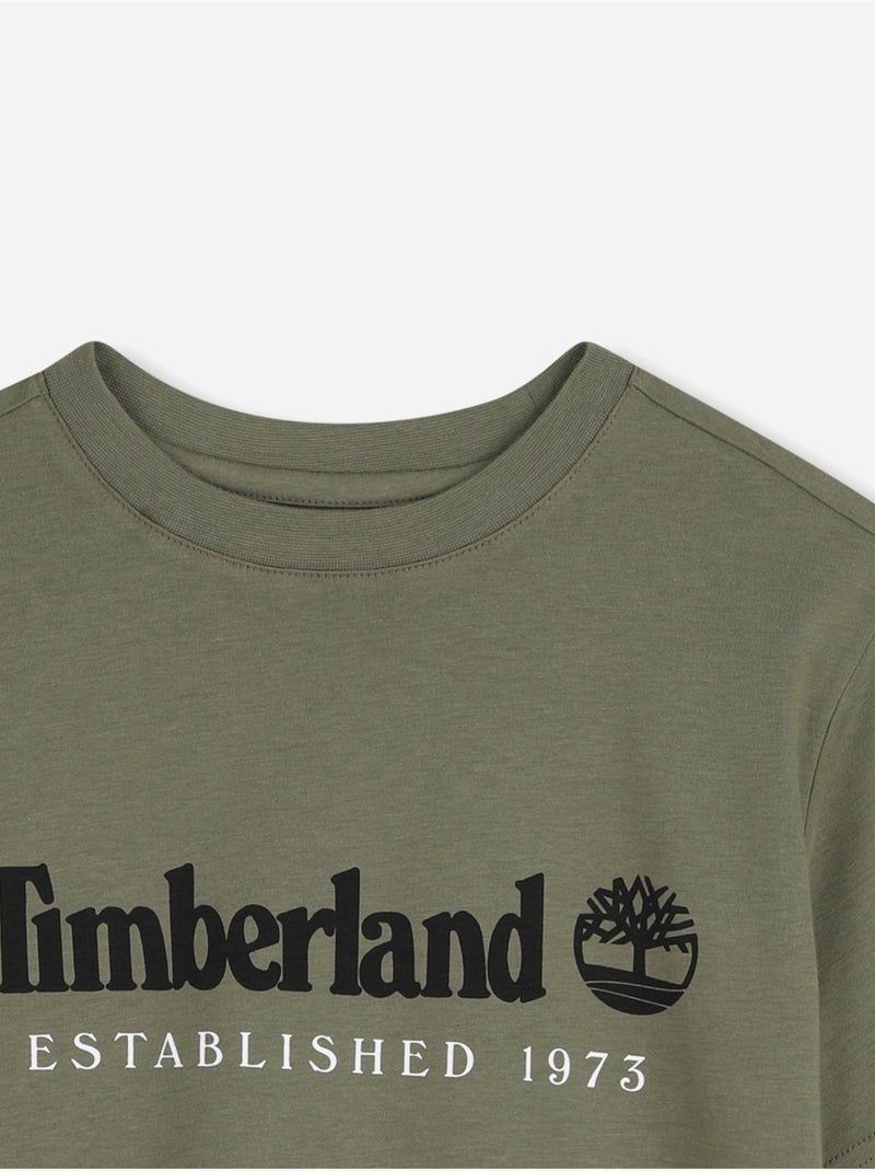 T-shirt de manga curta - Timberland Cáqui - Kiabi