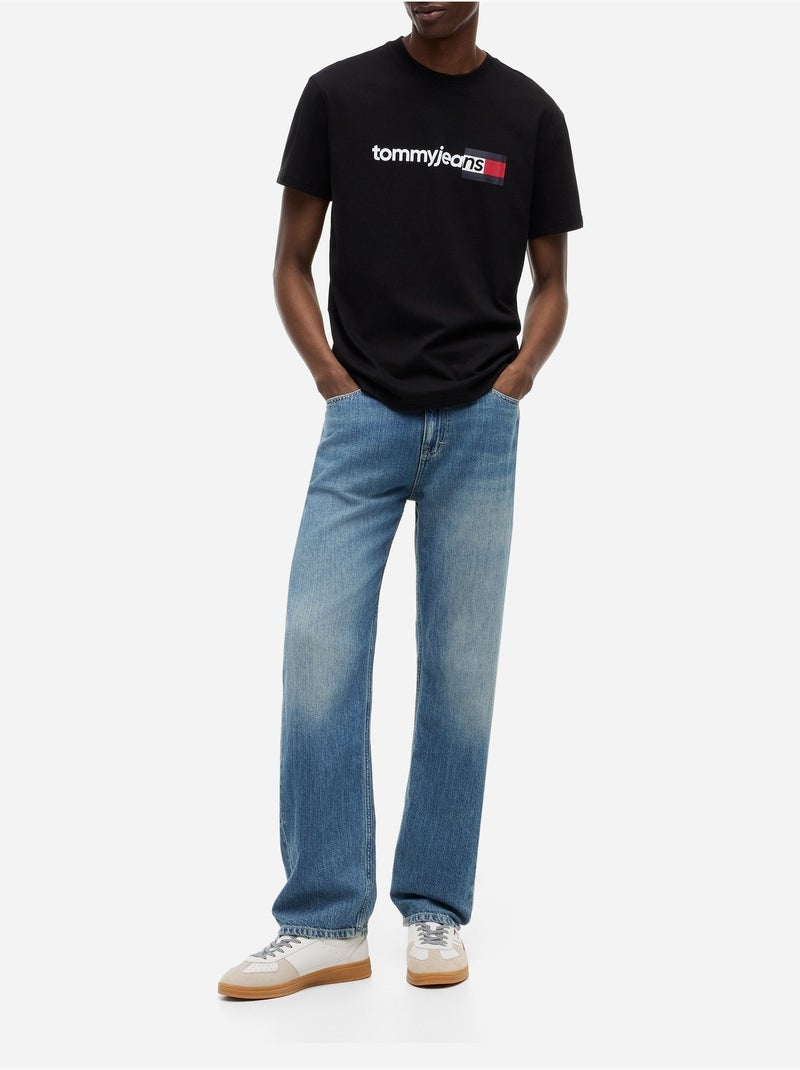T-shirt de manga curta - tommy jeans Preto - Kiabi
