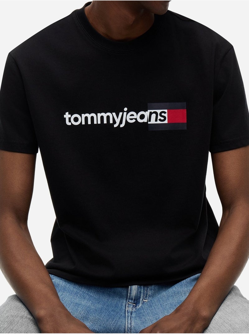 T-shirt de manga curta - tommy jeans Preto - Kiabi