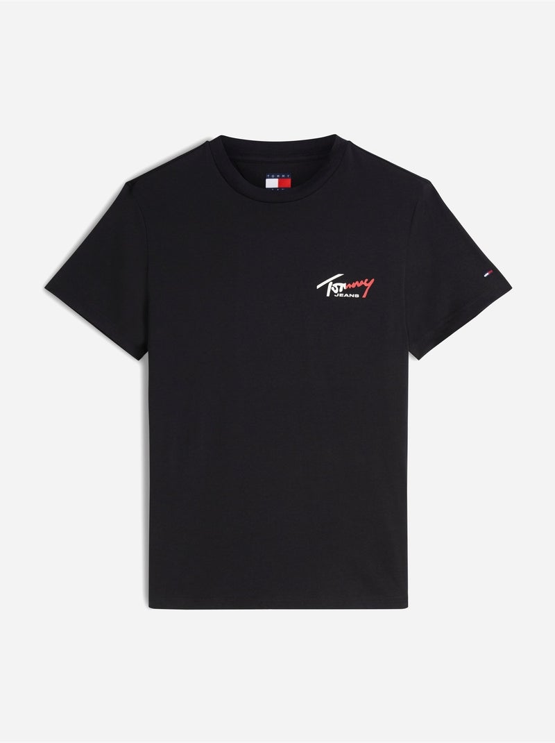 T-shirt de manga curta - Tommy jeans Preto - Kiabi