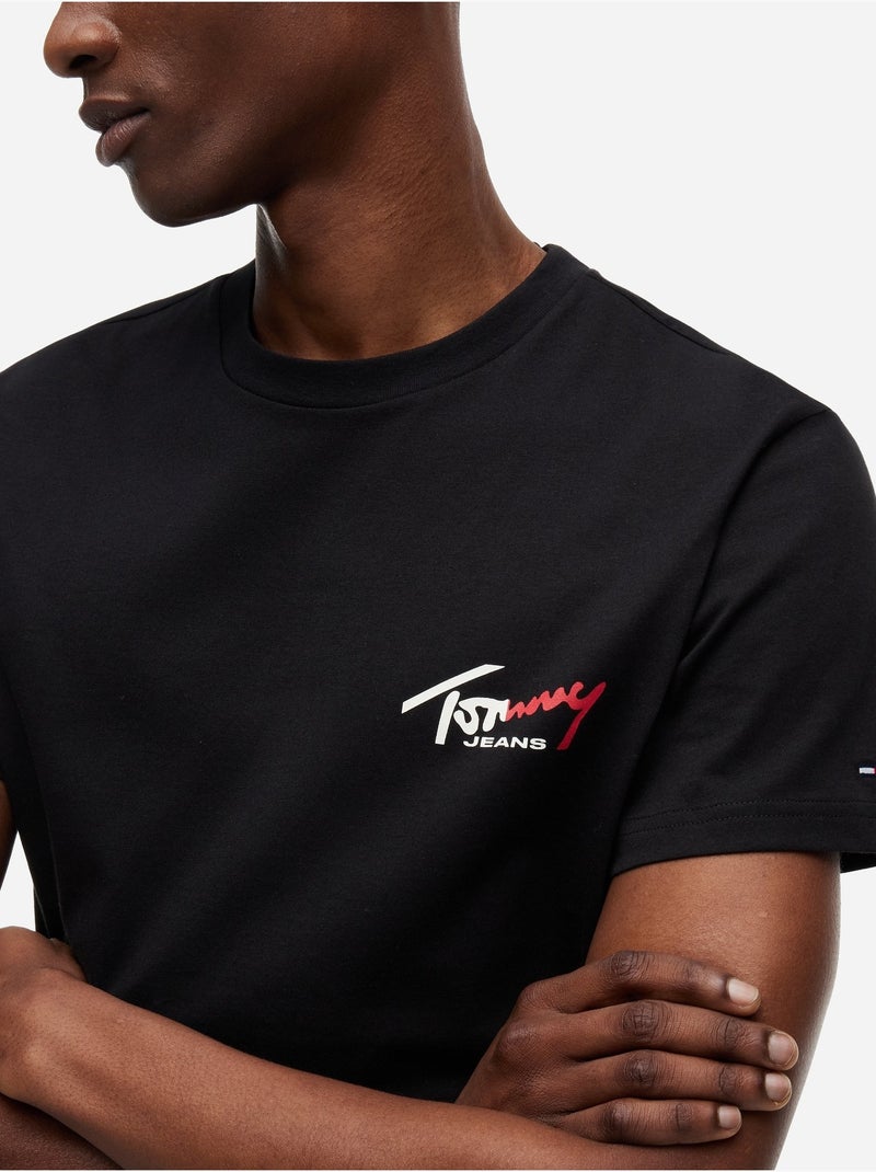 T-shirt de manga curta - Tommy jeans Preto - Kiabi