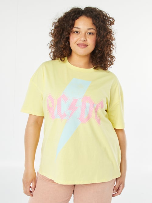 T-shirt de manga curta 'AC/DC' - Kiabi