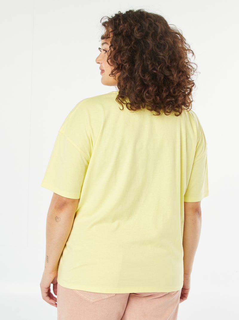 T-shirt de manga curta 'AC/DC' AMARELO - Kiabi