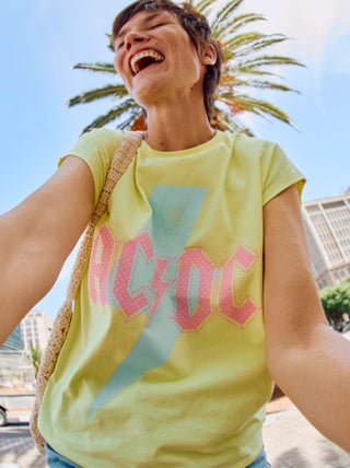 T-shirt de manga curta 'AC/DC'