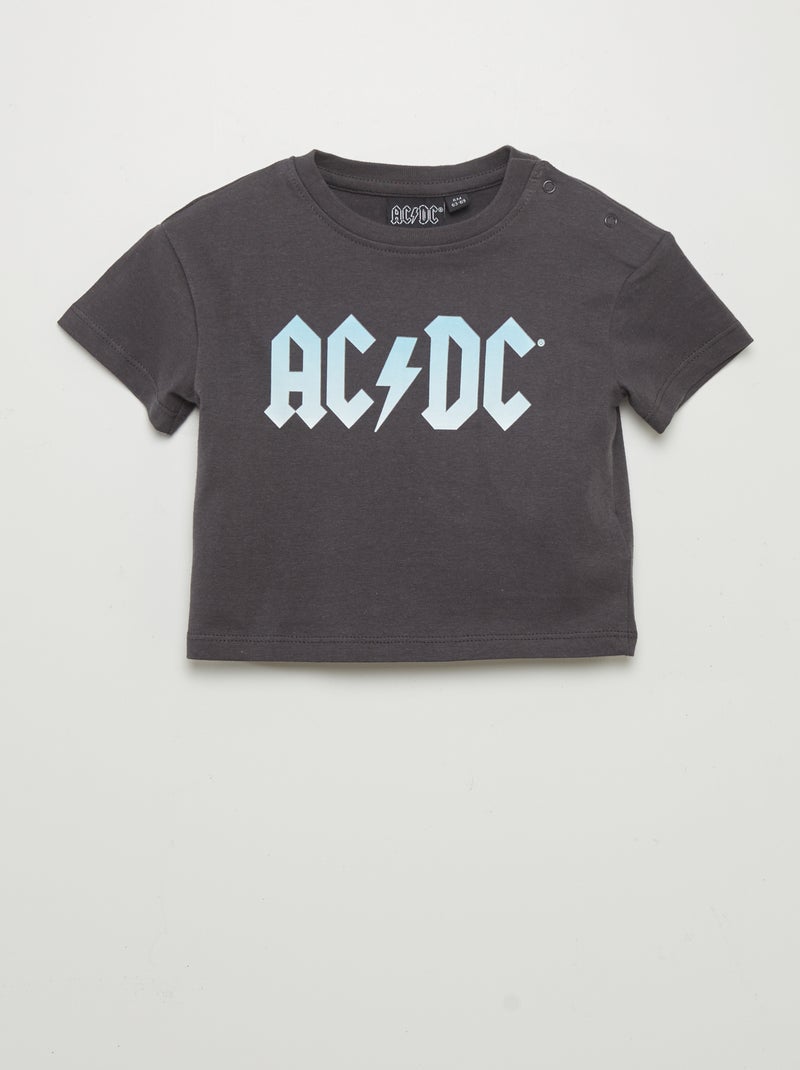 T-shirt de manga curta 'AC/DC' PRETO - Kiabi