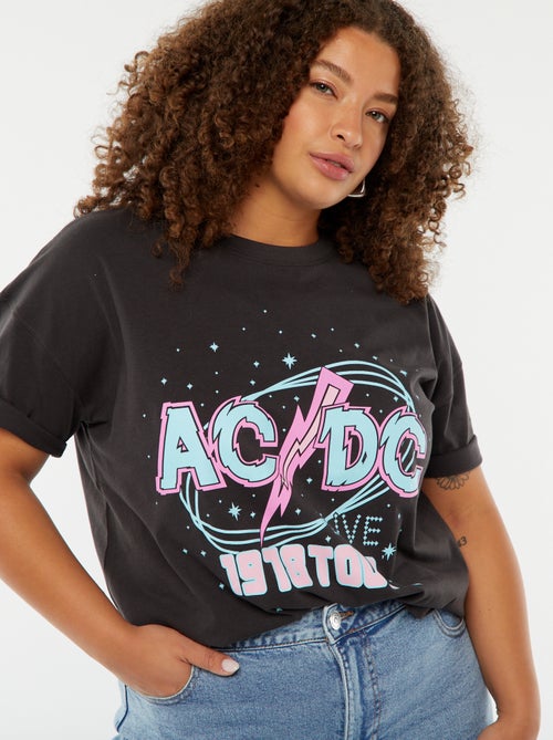 T-shirt de manga curta 'AC/DC' - Kiabi