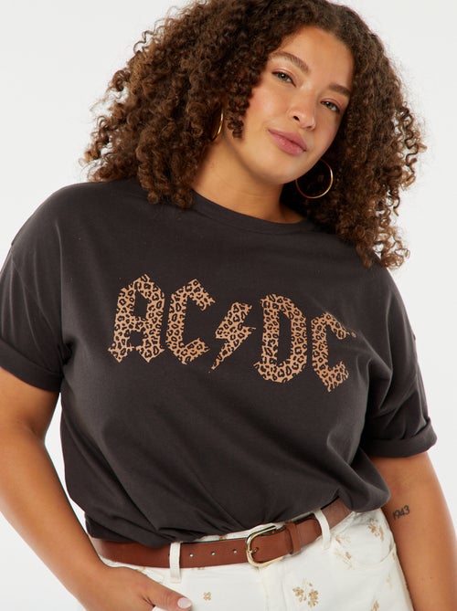 T-shirt de manga curta 'AC/DC' - Kiabi