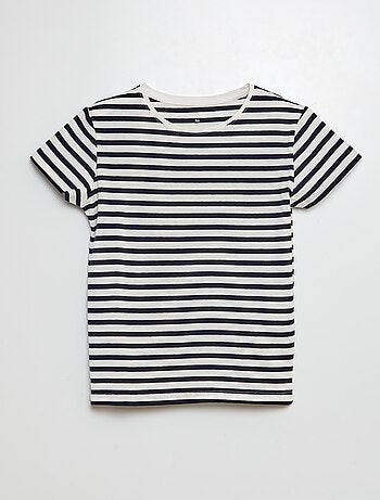 T-shirt de manga curta às riscas