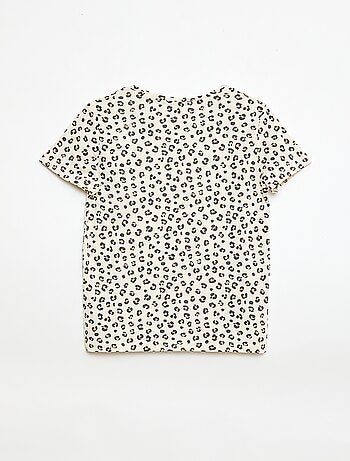 T-shirt de manga curta às riscas