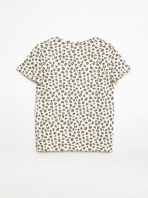 T-shirt de manga curta às riscas - Kiabi