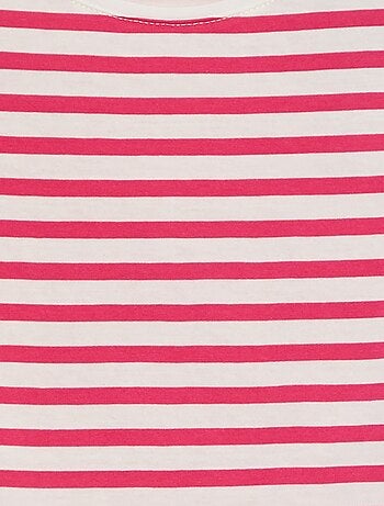 T-shirt de manga curta às riscas