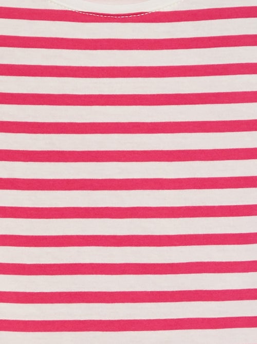 T-shirt de manga curta às riscas - Kiabi