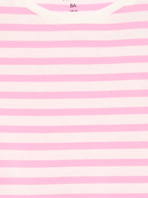 T-shirt de manga curta às riscas - Kiabi