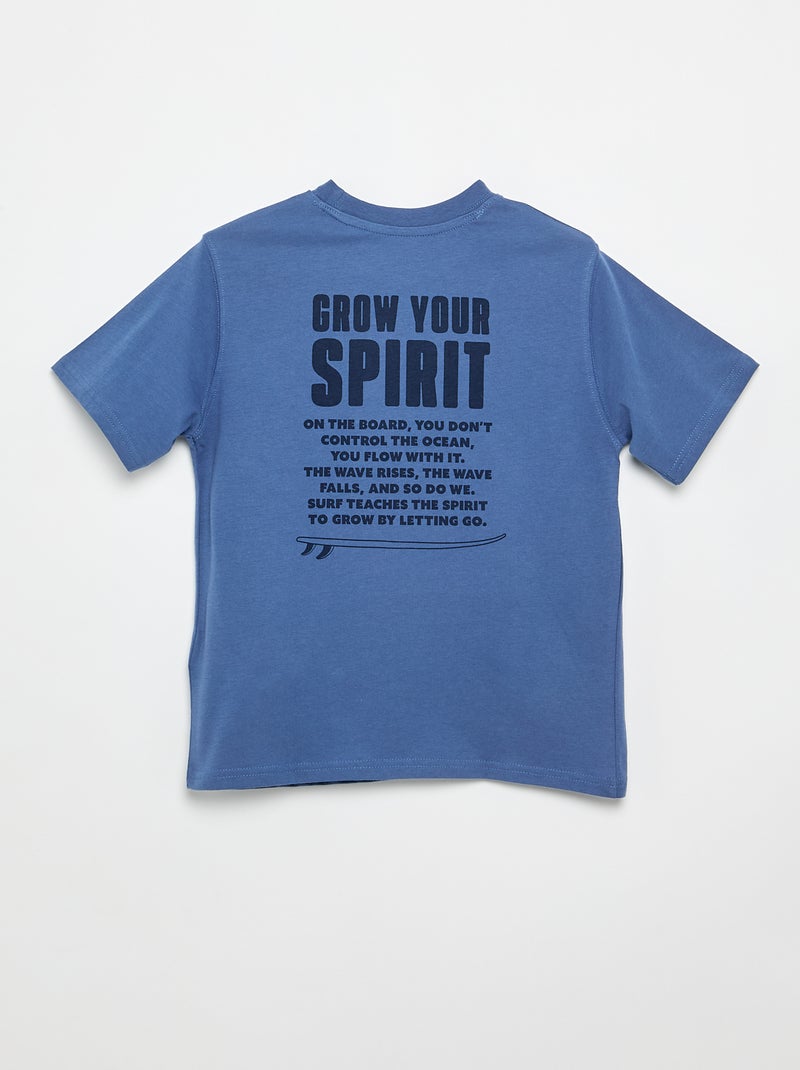 T-shirt de manga curta Azul - Kiabi