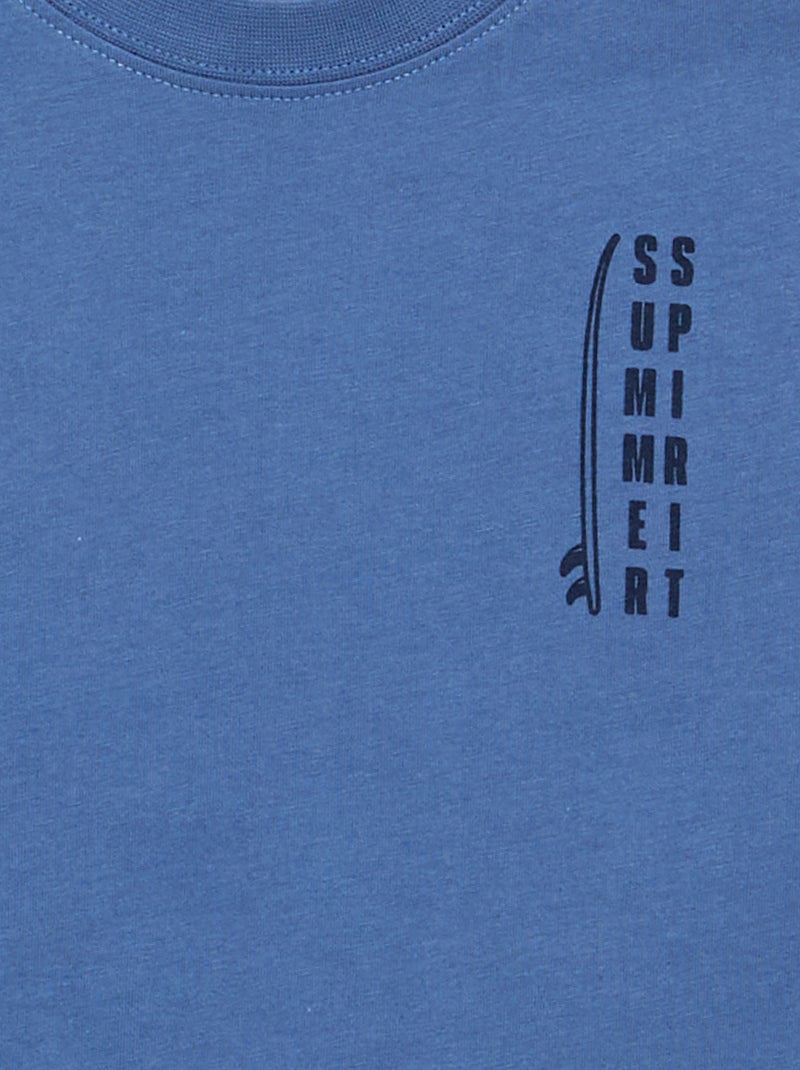 T-shirt de manga curta Azul - Kiabi