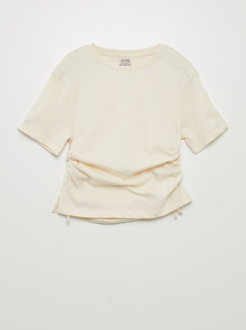 T-shirt de manga curta BEGE - Kiabi