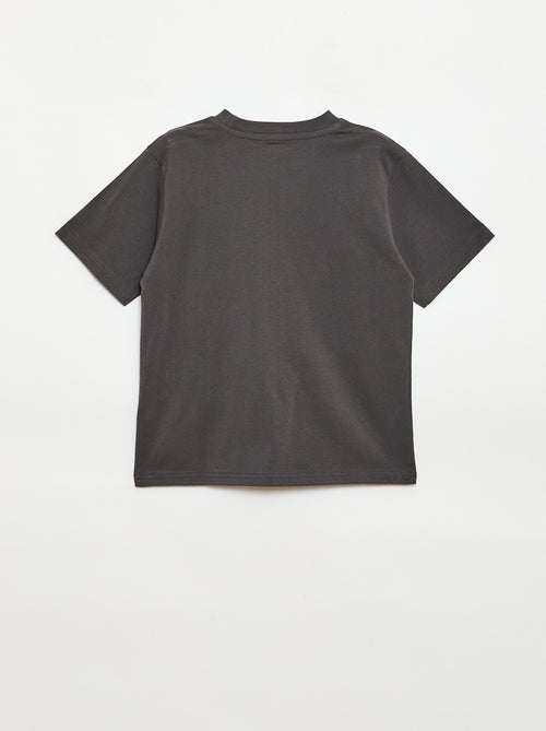 T-shirt de manga curta bordado - Kiabi