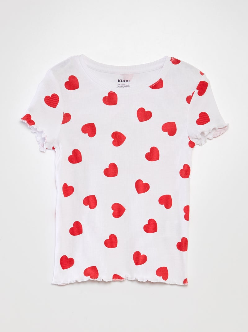 T-shirt de manga curta BRANCO - Kiabi