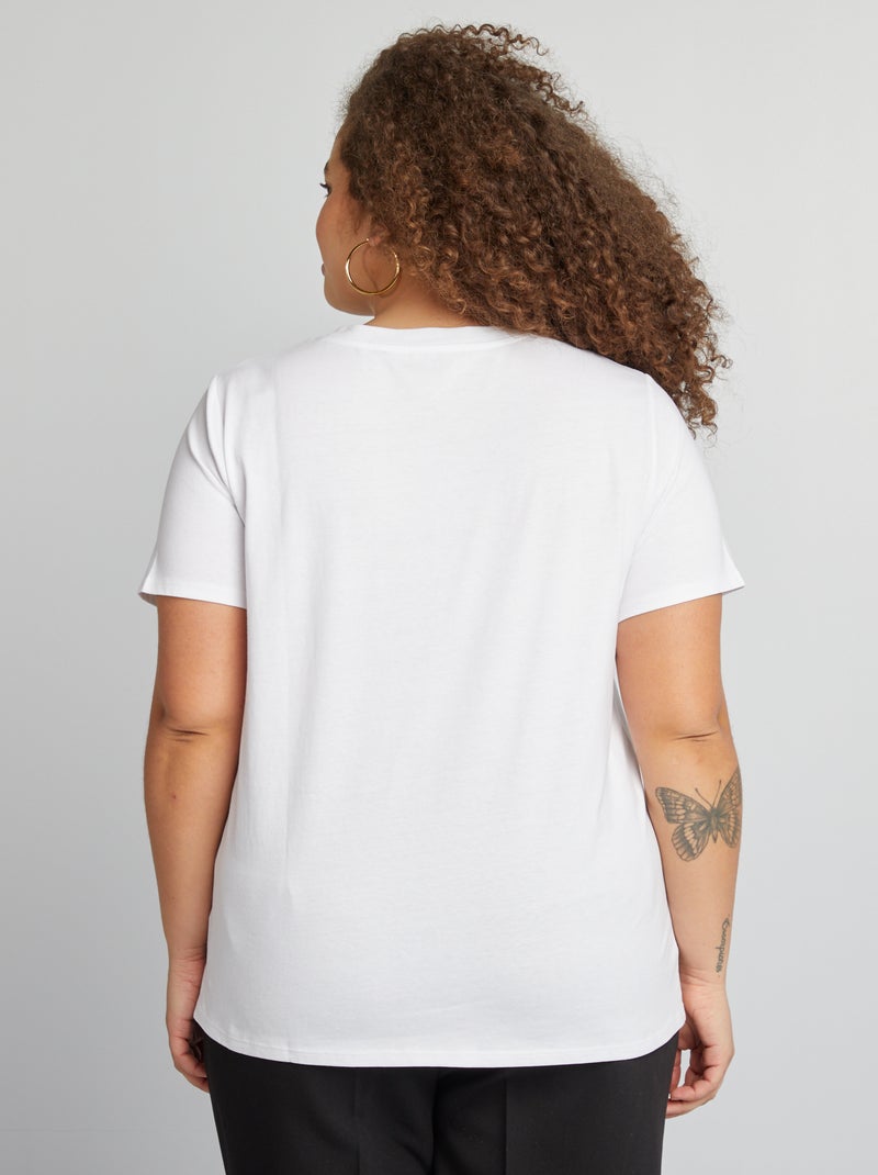 T-shirt de manga curta BRANCO - Kiabi