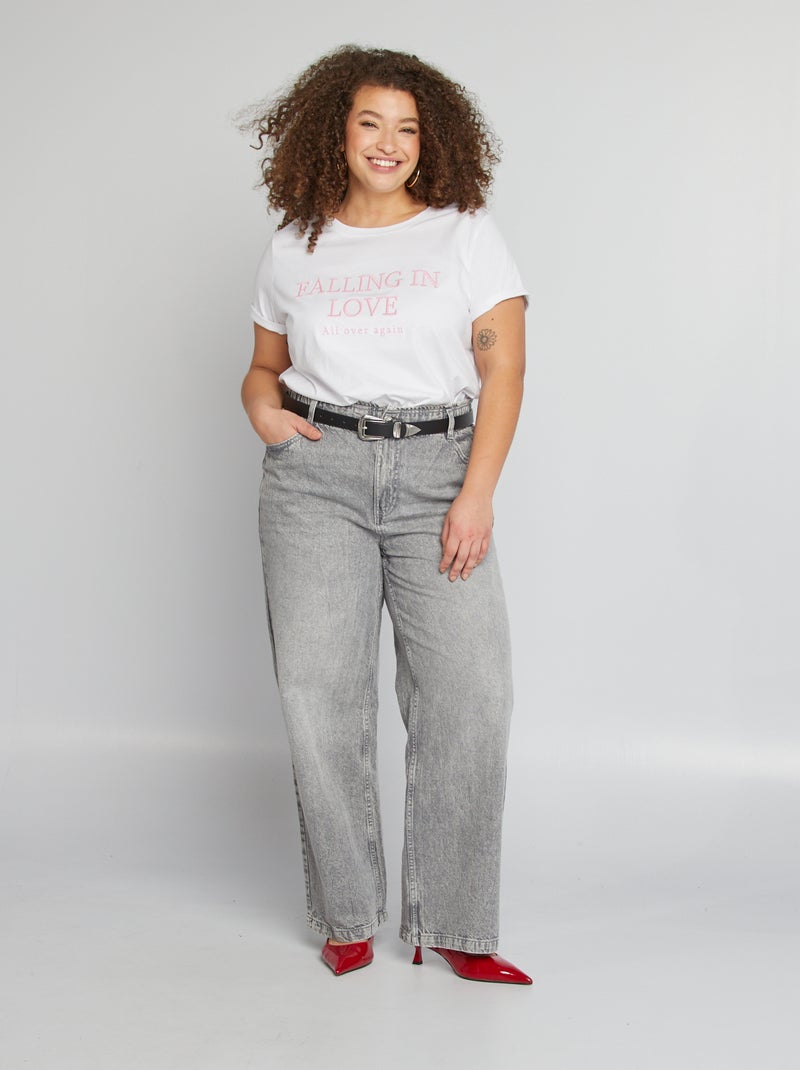 T-shirt de manga curta BRANCO - Kiabi