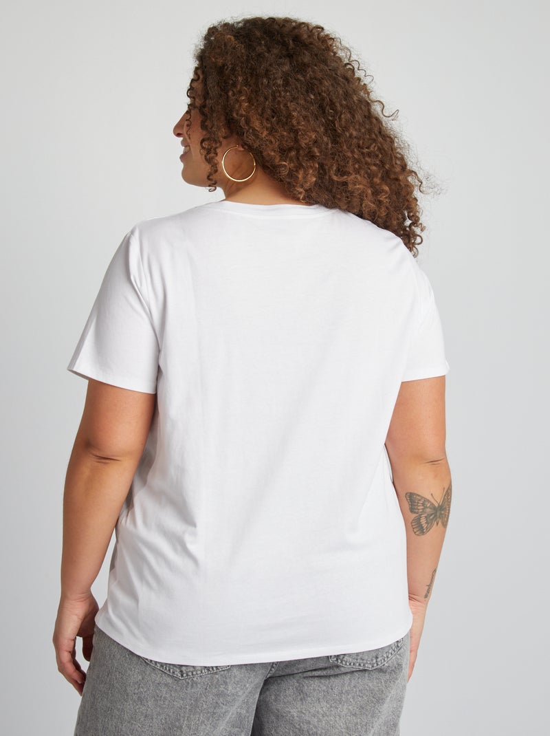 T-shirt de manga curta BRANCO - Kiabi