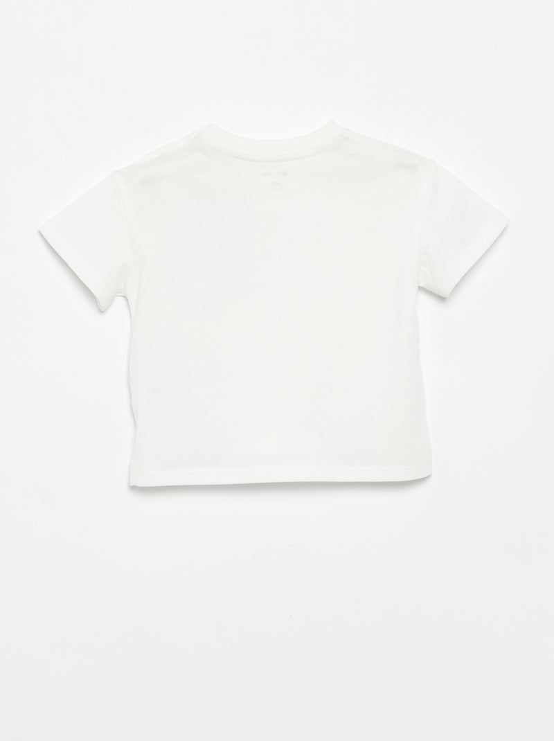 T-shirt de manga curta Branco - Kiabi