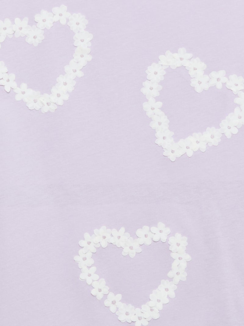 T-shirt de manga curta com animação Violeta - Kiabi