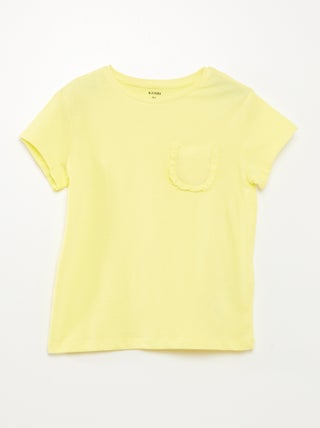 T-shirt de manga curta com bolso frontal