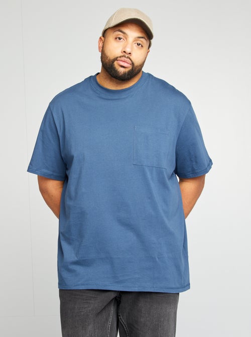 T-shirt de manga curta com bolso frontal - Kiabi