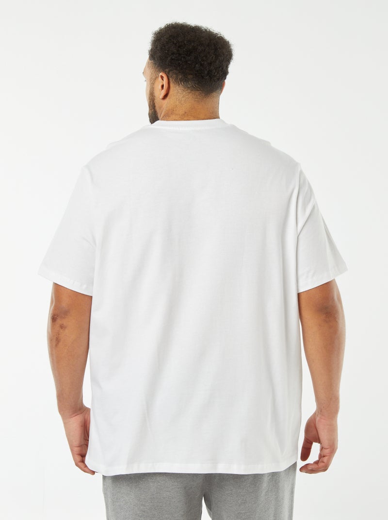 T-shirt de manga curta com bolso frontal Branco - Kiabi