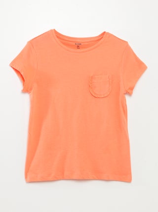 T-shirt de manga curta com bolso frontal