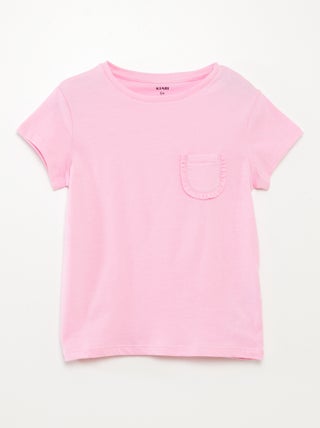 T-shirt de manga curta com bolso frontal
