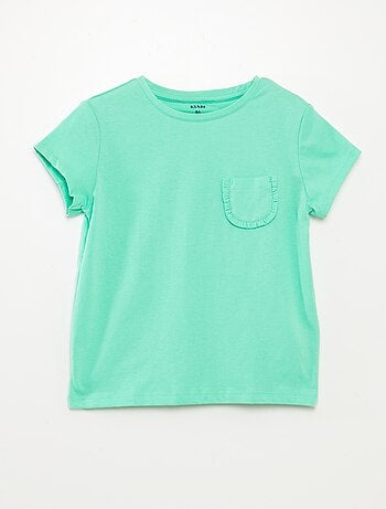 T-shirt de manga curta com bolso frontal