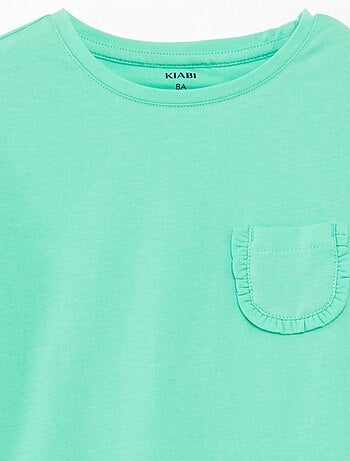 T-shirt de manga curta com bolso frontal
