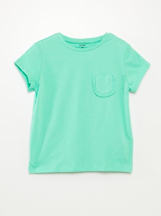 T-shirt de manga curta com bolso frontal