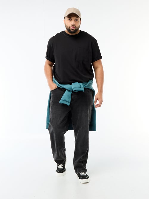 T-shirt de manga curta com bolso no peito - Kiabi