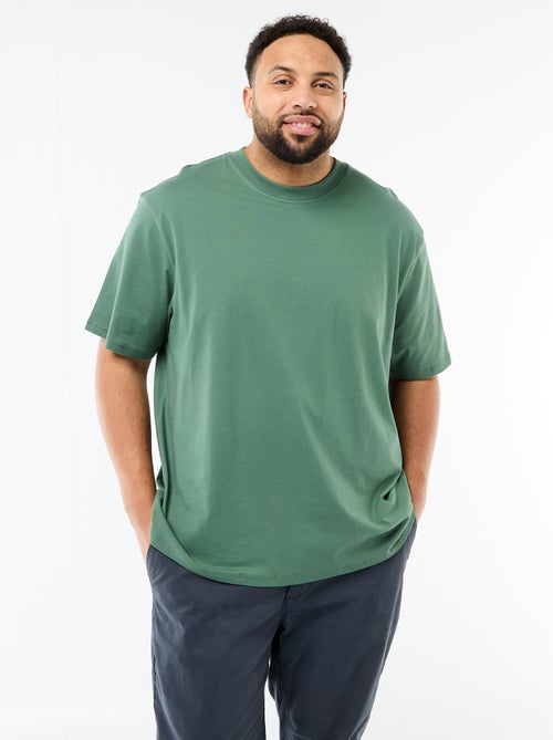 T-shirt de manga curta com bolso no peito - Kiabi