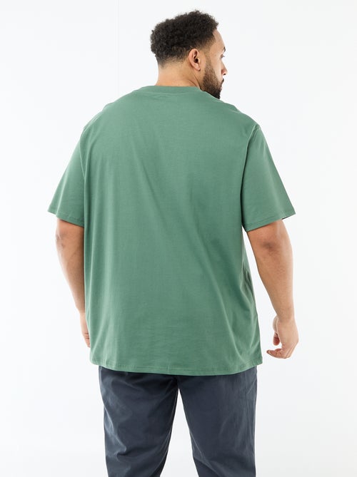 T-shirt de manga curta com bolso no peito - Kiabi