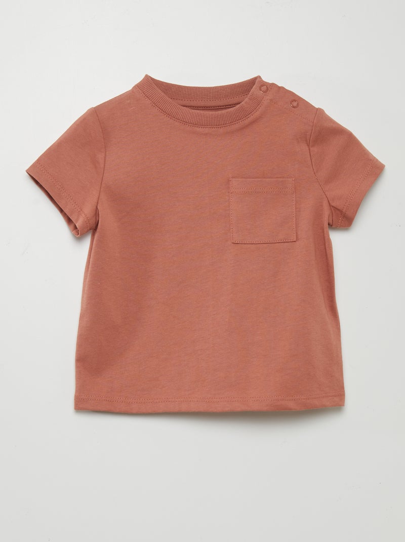 T-shirt de manga curta com bolsos ROSA - Kiabi