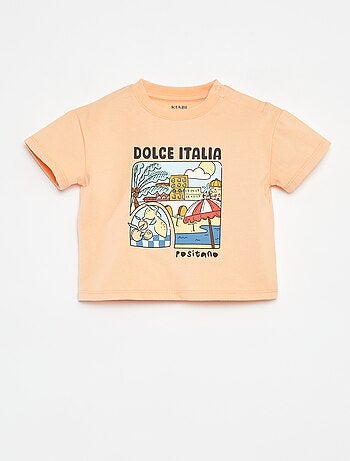 T-shirt de manga curta com bordado