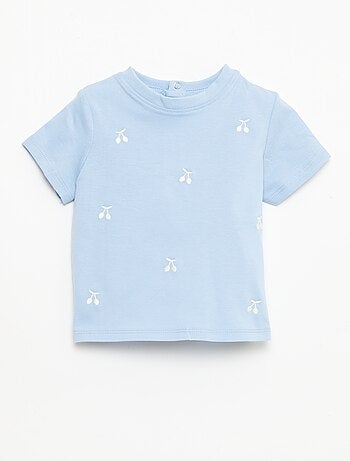 T-shirt de manga curta com bordados
