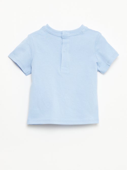 T-shirt de manga curta com bordados - Kiabi