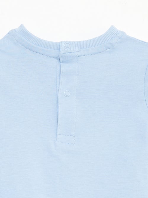 T-shirt de manga curta com bordados - Kiabi